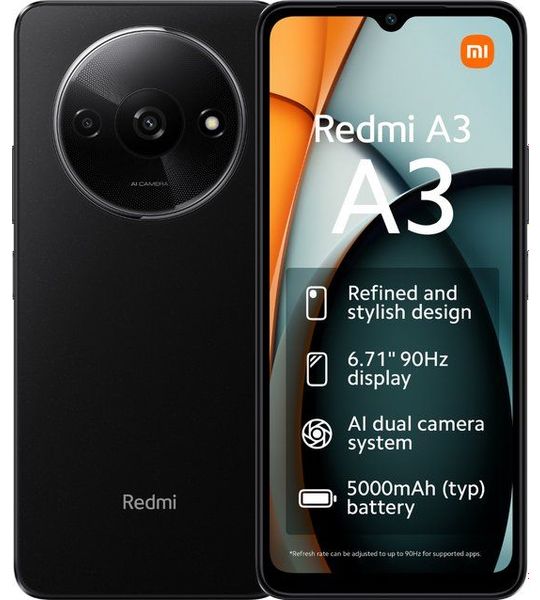 Xiaomi Redmi A3 (4GB) 128GB Smartphone Zwart