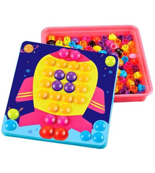 Kleurenbuttons met Opbergbox Roze, 55dlg.