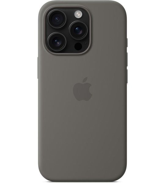 Apple Silicone Magsafe Cover Voor Apple Iphone 16 Pro Stone Gray