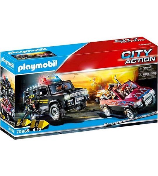 1x Playmobil City Action Opvolging van de bankrovers