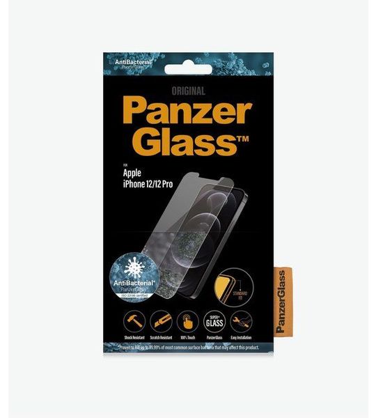 PanzerGlass Antibacteriële screenprotector voor Apple iPhone 12/12 Pro