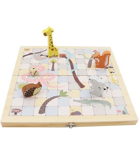 Houten Slangen en Ladders Spel