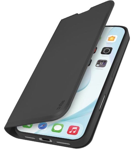 SBS Wallet Smooth Telefoonhoesje Voor Apple iPhone 17 Zwart