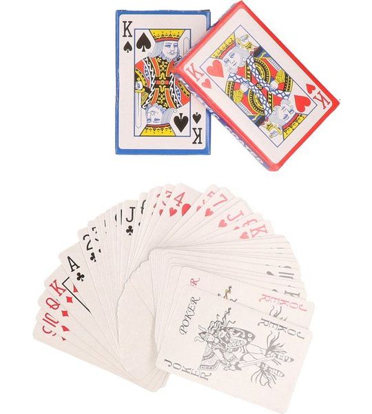 6x Pakjes speelkaarten 54 stuks - Poker of casino kaartspellen gelamineerd