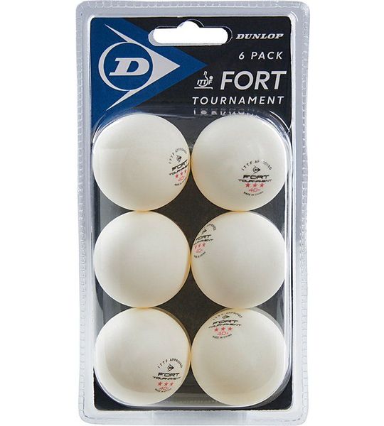 Dunlop Fort Tournament 3* 40+ Tafeltennisbal (6-pack)