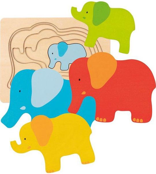 Goki 57450 puzzel Legpuzzel 5 stuk(s) Dieren