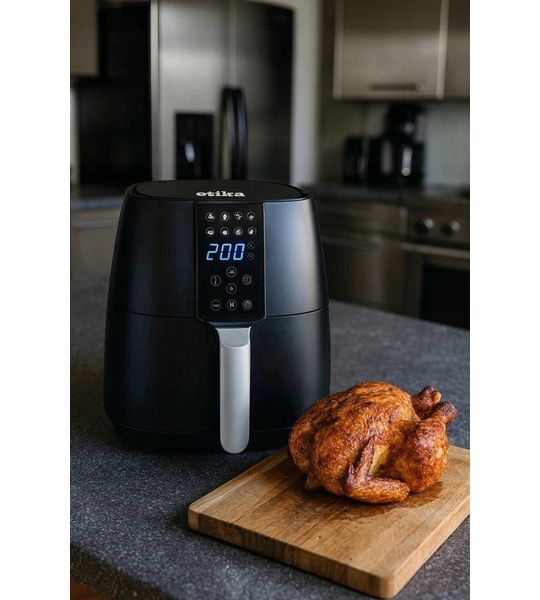 Etika Grote airfryer 4liter, Zwart