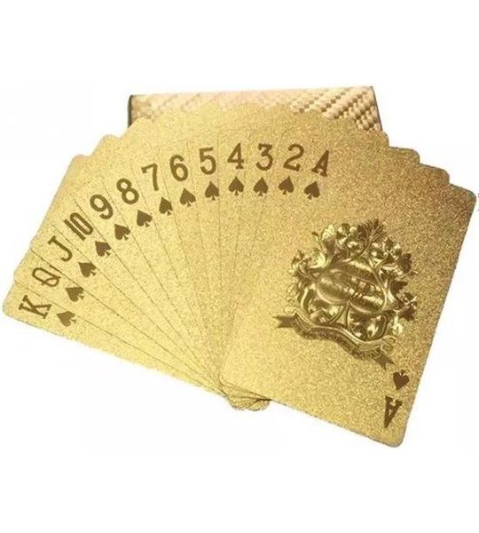 New Age Devi - "Geplastificeerde Luxe Gouden Speelkaarten / Pokerkaarten