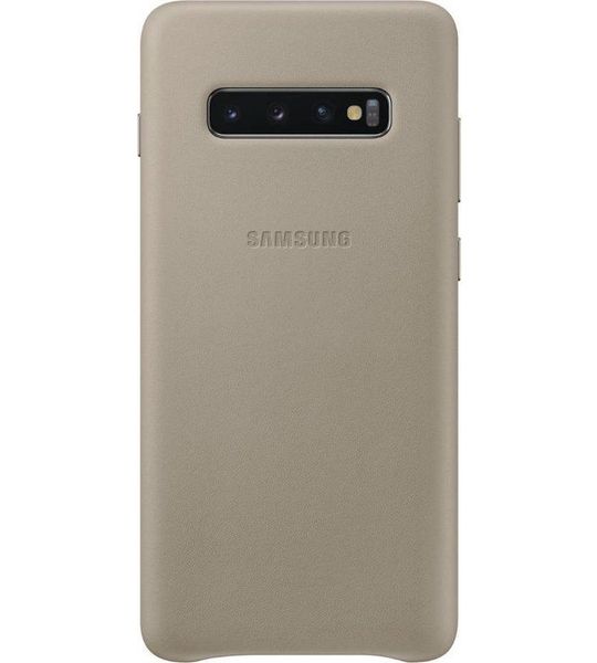 Samsung Galaxy S10 Plus Leather Cover Grijs
