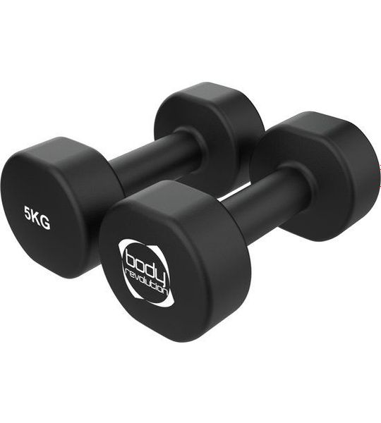 Neopreen dumbbells 2 x 5kg antislip