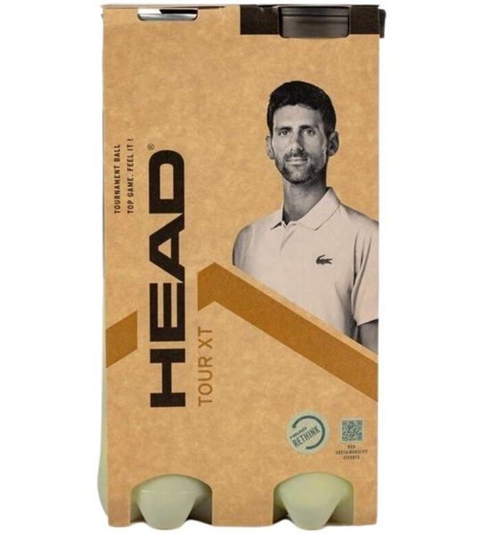 Head 2x4B Tour XT Tennisballen Geel 1