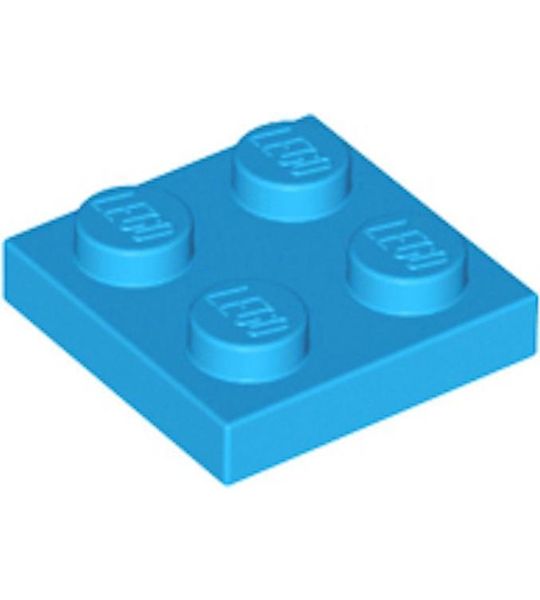 LEGO 3022 Plate 2x2 Donker Hemels Blauw (100 stuks)