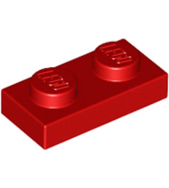 LEGO 3023 Plate 1x2 Rood (100 stuks)