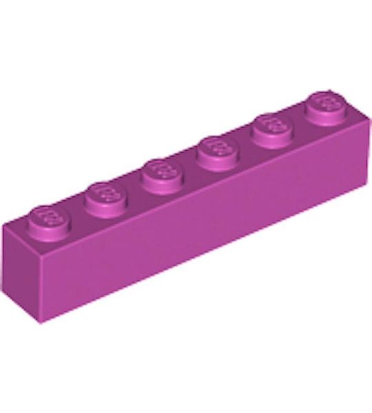 LEGO 3009 Steen 1x6 Magenta (100 stuks)