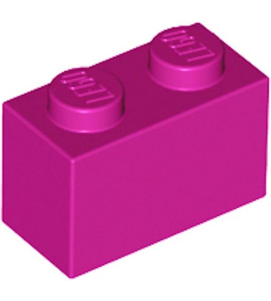 LEGO 3004 Steen 1x2 Magenta (100 stuks)