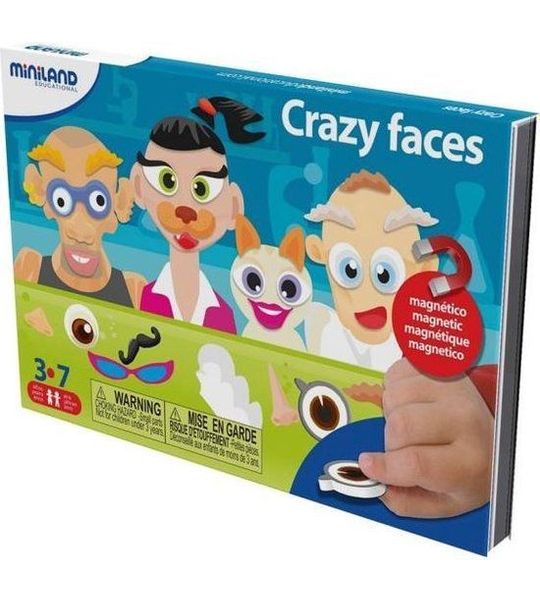 Miniland Taal: On The Go Magnetisch Spel Crazy Faces