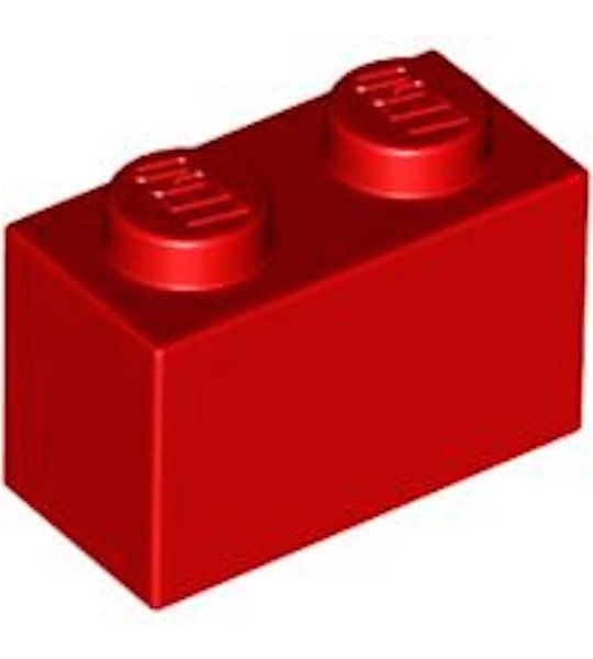LEGO 3004 Steen 1x2 Rood (100 stuks)