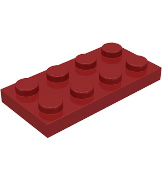 LEGO 3020 Plate 2x4 Donker Rood (100 stuks)