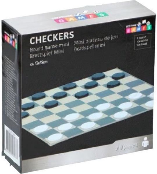 Lifetime Games Dammen Mini 15 X 15 Cm Karton Zwart/wit