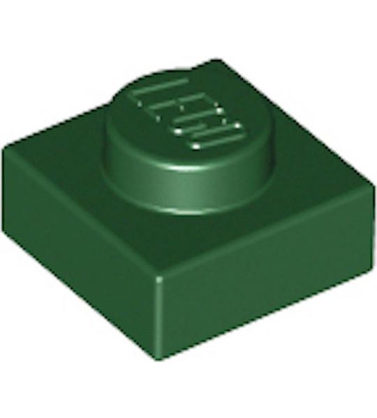 LEGO 3024 Plaat 1x1 Donker Groen (100 stuks)
