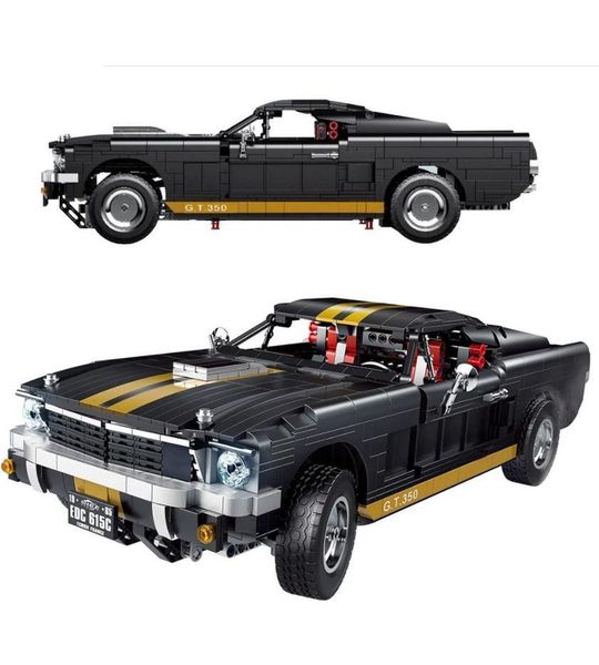 ETB Blocks® Technic Mustang met 1817 stukjes - Super Car - OEM Edition - LEGO Technic Compatibel / Geen Lego