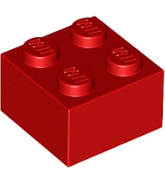 LEGO 3003 Steen 2x2 Rood (100 stuks)