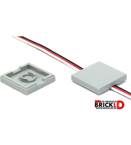 BrickLED 10 x Wegwerk tegel 2x2 - Zwart - Verlichting voor LEGO