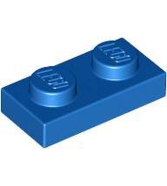 LEGO 3023 Plaat 1x2 Blauw (100 stuks)
