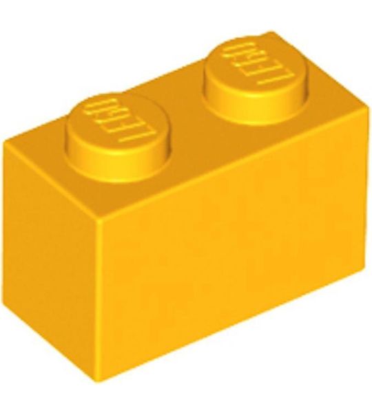 LEGO 3004 Steen 1x2 Fel Licht Oranje (100 stuks)