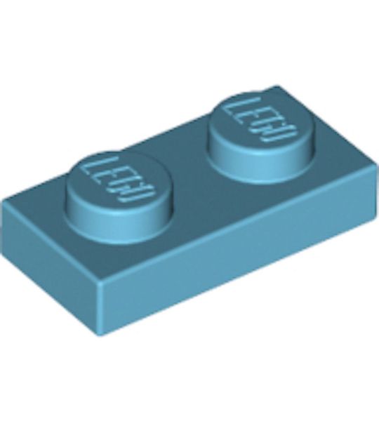 LEGO 3023 Plate 1x2 Middel hemels Blauw (100 stuks)