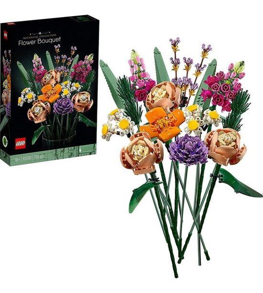 Lego - Bloemenboeket van Legostenen voor volwassenen - Lego boeket voor de expert