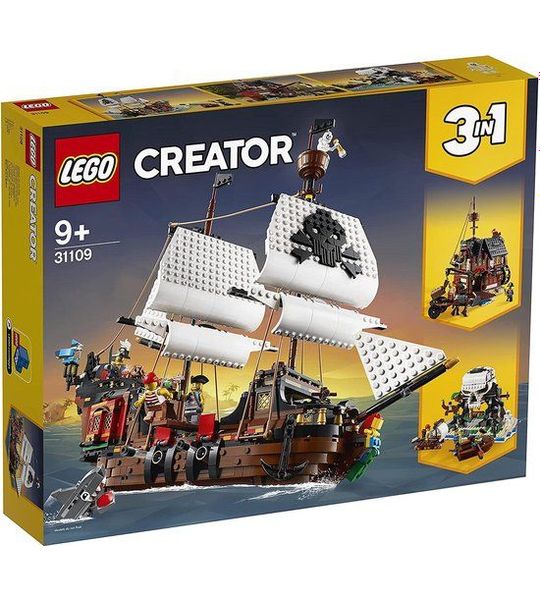 Lego - Creator - 3 in 1 speelgoedset piratenschip, herberg en doodshoofdeneiland