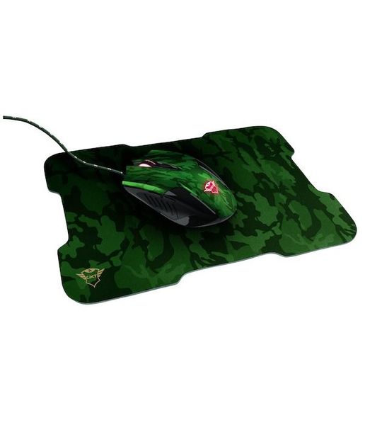 Trust GXT 781 Rixa Gaming Set - Muis & Muismat - Camouflage Desktop accessoire