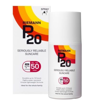 P20 Riemann Zonnebrand Factorspf50 Spray