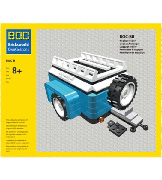 BOC-BB Bagagewagen Dark Azur Blauw add-on voor LEGO® 10252 VW Kever