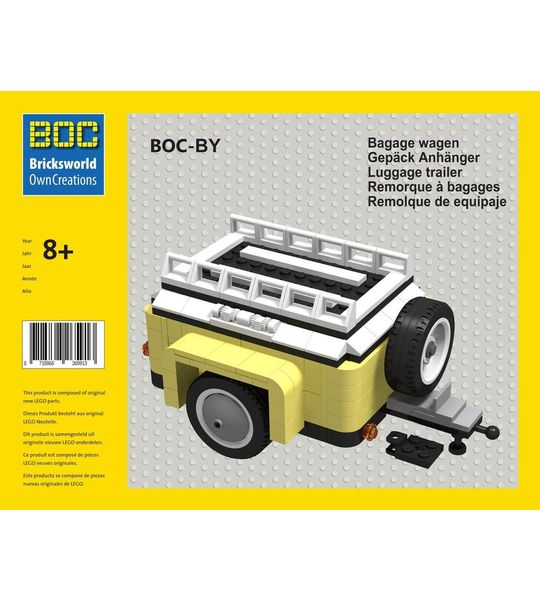 BOC-BY Bagagewagen Gele add-on voor LEGO® 10271 Fiat 500