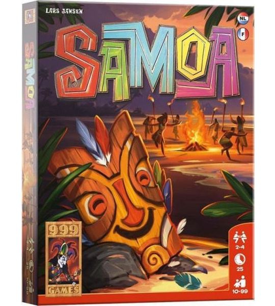 kaartspel Samoa karton oranje/rood