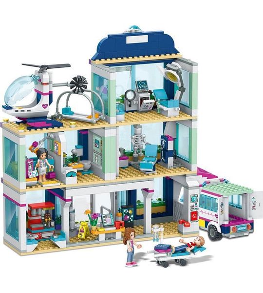 Girlsclub ziekenhuis | Lego compatibel | 932 bouwstenen | Speelhuis | Hospital