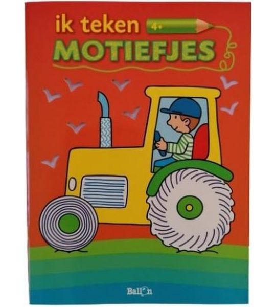 kleurboek Motiefjes junior 27 x 20 cm papier oranje
