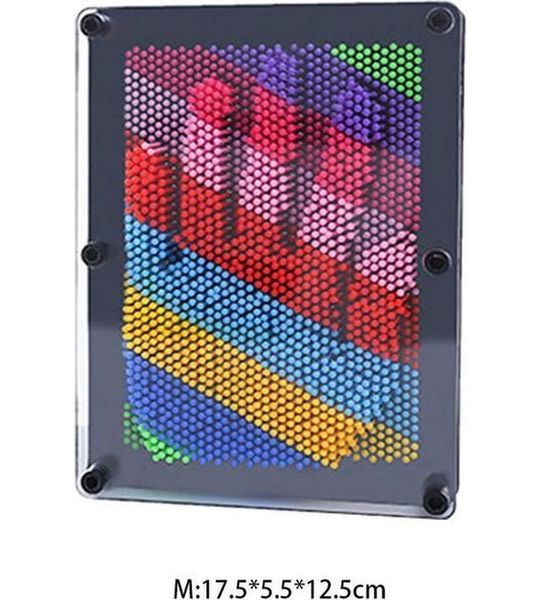 BOTC  Pin Art S - Bordspel - Spijkerspel - 3D afdruk - Spellen met spijkers - 12.5 cm – Kleurrijke