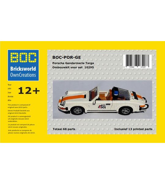 Bricksworld BOC-POR-GE Gendarmerie ombouwkit voor LEGO® 10295 Porsche 911 Targa