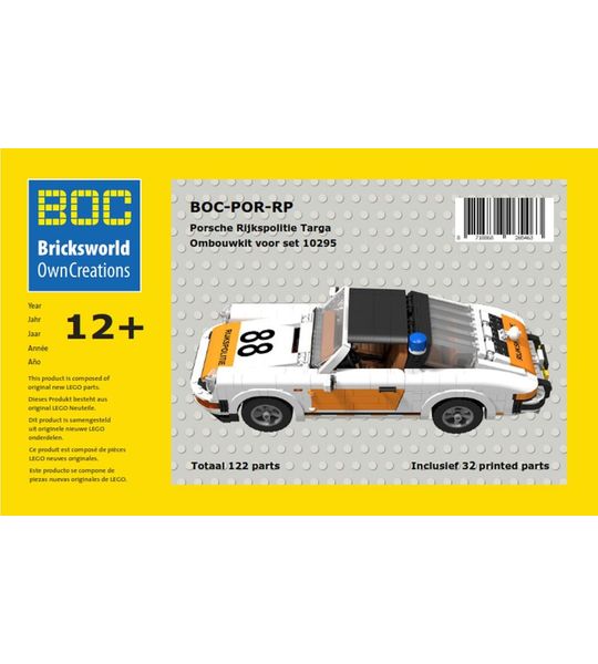 Bricksworld BOC-POR-RP Bricksworld Rijkspolitie ombouwkit voor LEGO® 10295 Porsche 911 Targa