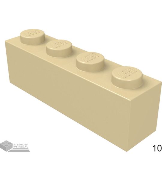 Lego Bouwsteen 1 x 4, 3010 Tan 100 stuks