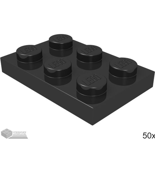 LEGO 3021 Zwart 50 stuks