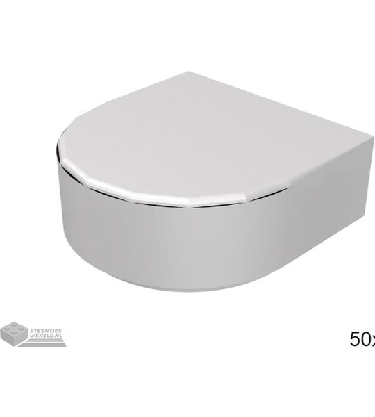LEGO 24246 Plat zilver 50 stuks