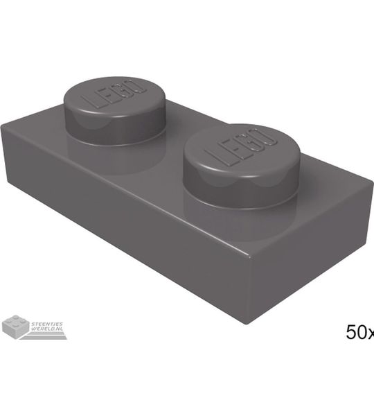 LEGO 3023 Donker blauwgrijs 50 stuks
