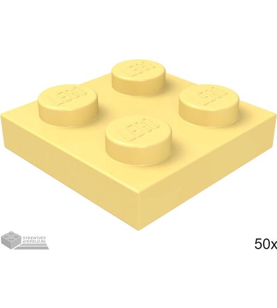 LEGO 3022 Fel lichtoranje 50 stuks