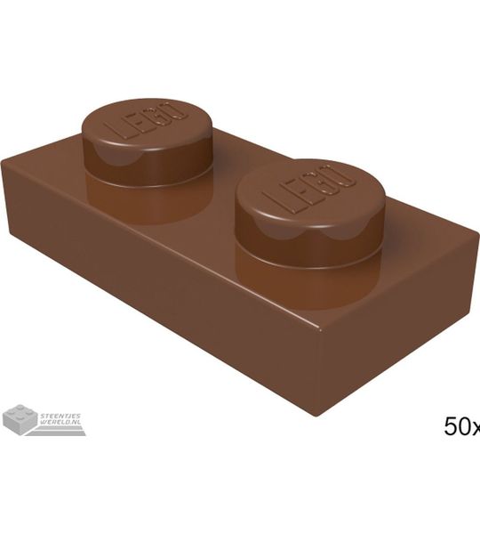 LEGO 3023 Roodbruin 50 stuks