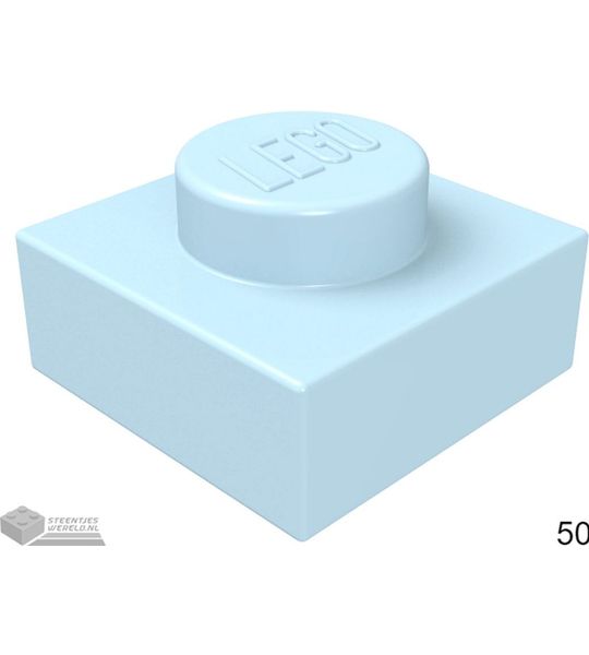 LEGO 3024 Fel lichtblauw 50 stuks