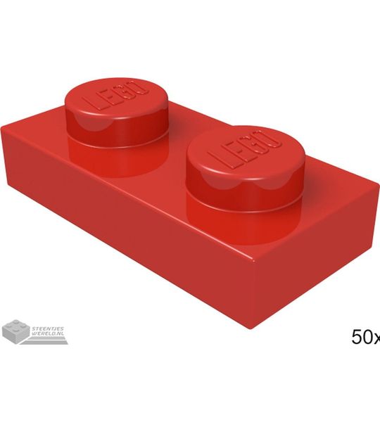 LEGO 3023 Rood 50 stuks